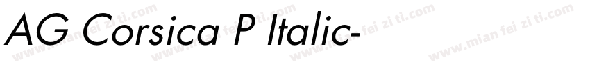 AG Corsica P Italic字体转换